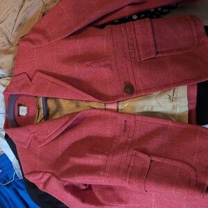 J Crew Robert Noble Coral Herringbone Blazer